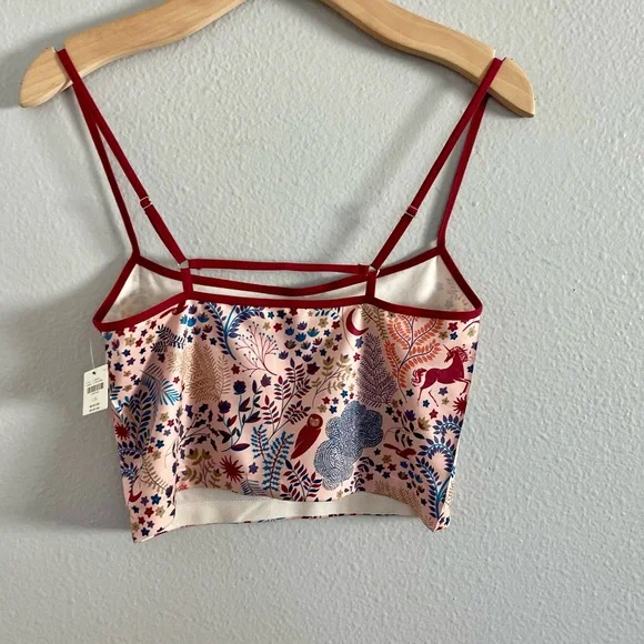 The LyreBird Skin Seamless Square-Neck Printed Cami Neutral Nude Maroon L/XL - Picture 11 of 12